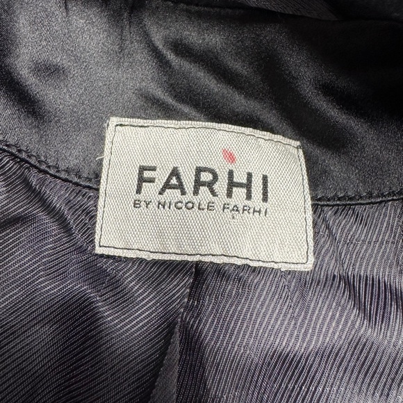 NICOLE FARHI Wool Trench Coat Navy 10 - Picture 11 of 12